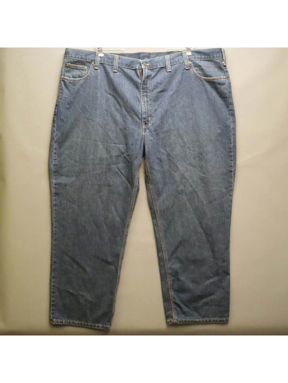 Carhartt Mens Relaxed Fit Straight Leg Jeans 50x30 Blue Workwear Denim 101483